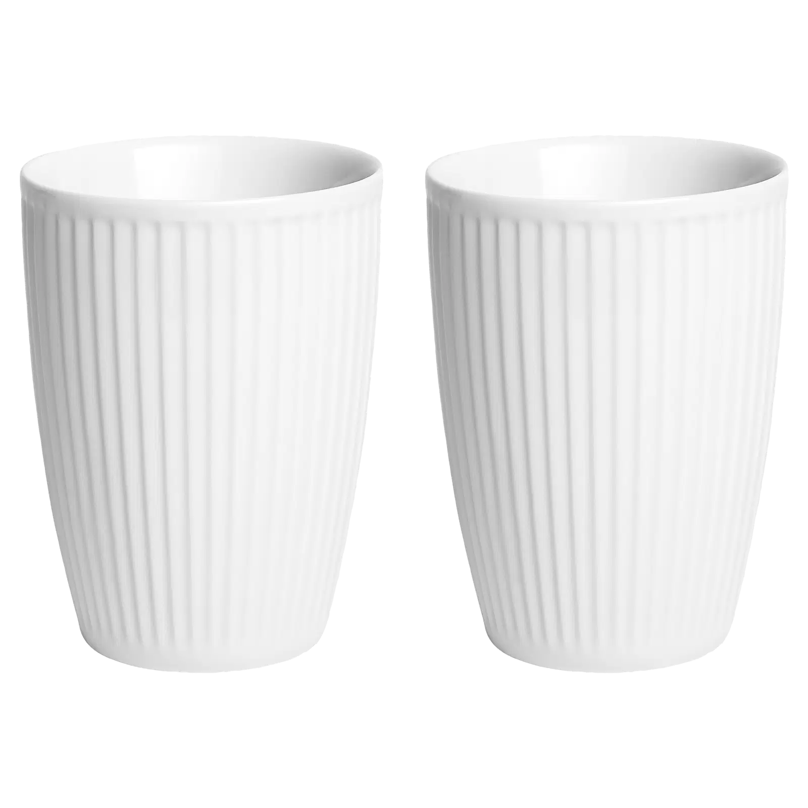 Pillivuyt Termokrus 2 stk 25 cl dia. 8 cm højde 12 cm i hvid, Plissé